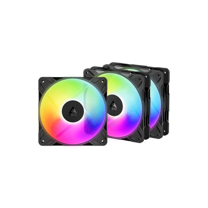 ventilador 12cm arctic p12 pro reserve a rgb pack 3 unidades