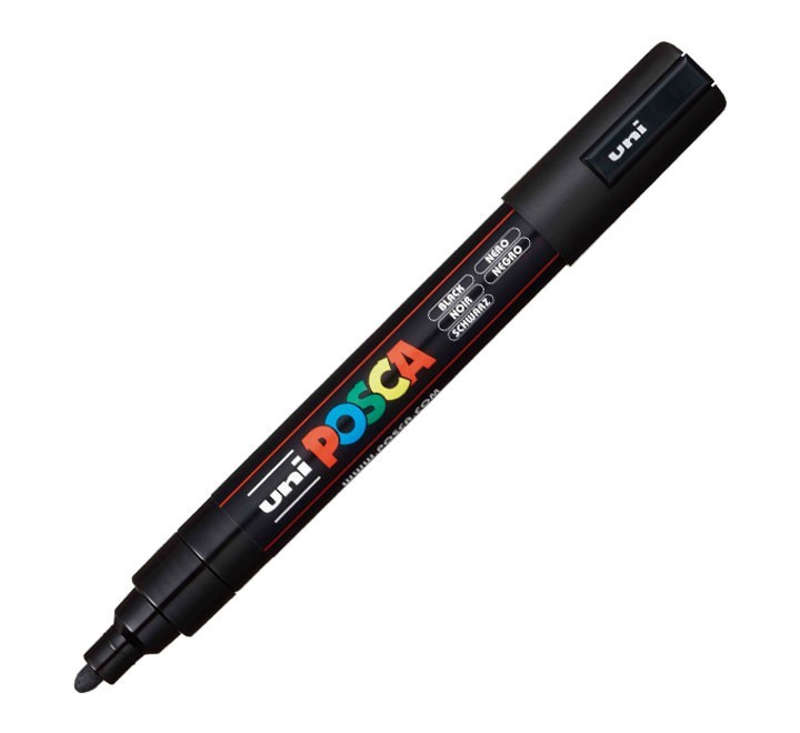 rotulador uni ball posca pc5m 1.8 2.5mm negro