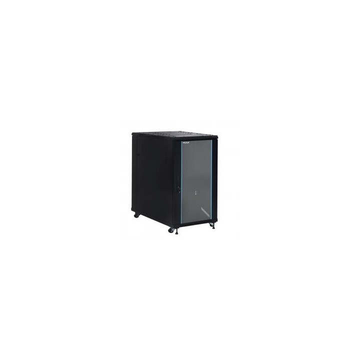 phasak armario rack de suelo 19 pulgadas phasak pro 22u negro 600x1000 montado pho 6122