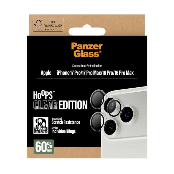 panzerglass camera prot. iphone 16 17pro/max trans