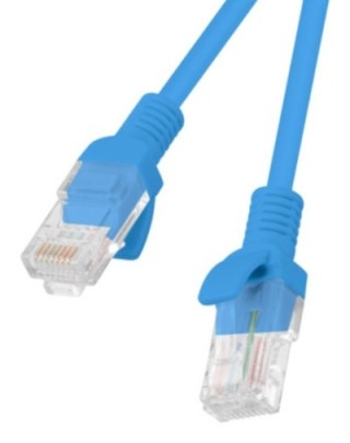 cable red lanberg latiguillo cat.6 utp 0.5m azul fluke passed