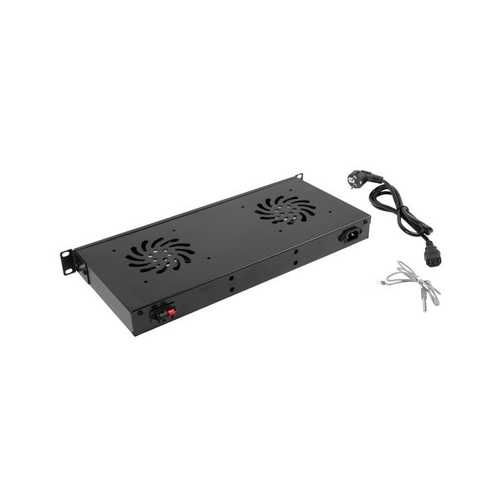 lanberg panel ventilacion lanberg lcd 2 ventiladores termostato 230v 1u rack 19 negro