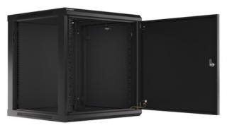 armario lanberg mural rack 19" 12u/600x600 flat pack autoensa negro pta metalica