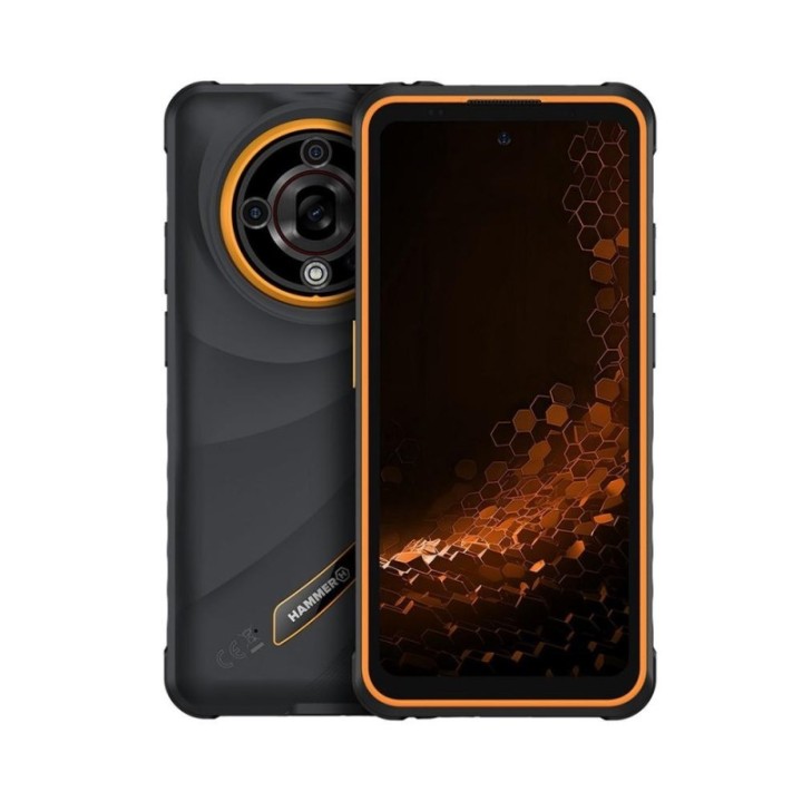 hammer movil rugerizado hammer iron 6 5g 8   256gb negro   naranja