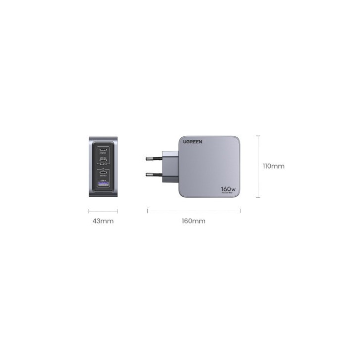 ugreen ugreen 2usba 2usbc 65w desktop fast charger