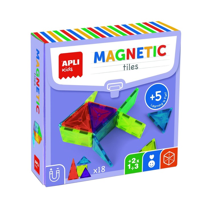 c. 18 pz bloques magneticos apli kids transp.