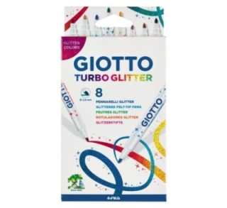 c.8 rotuladores giotto turbo glitter 425800