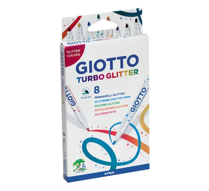 c.8 rotuladores giotto turbo glitter 425800