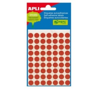 bl. 5h etiq adh apli diam 10mm rojo