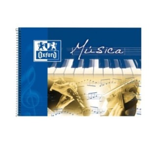 libreta musica oxford 4o apais 20h 8 pentagr.