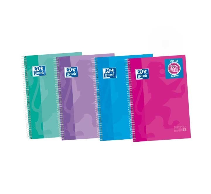 cuad oxford ebook 5 a4 5x5 120h t/ext pastel