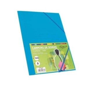 carpeta gomas fabrisa carton fo azul 15825