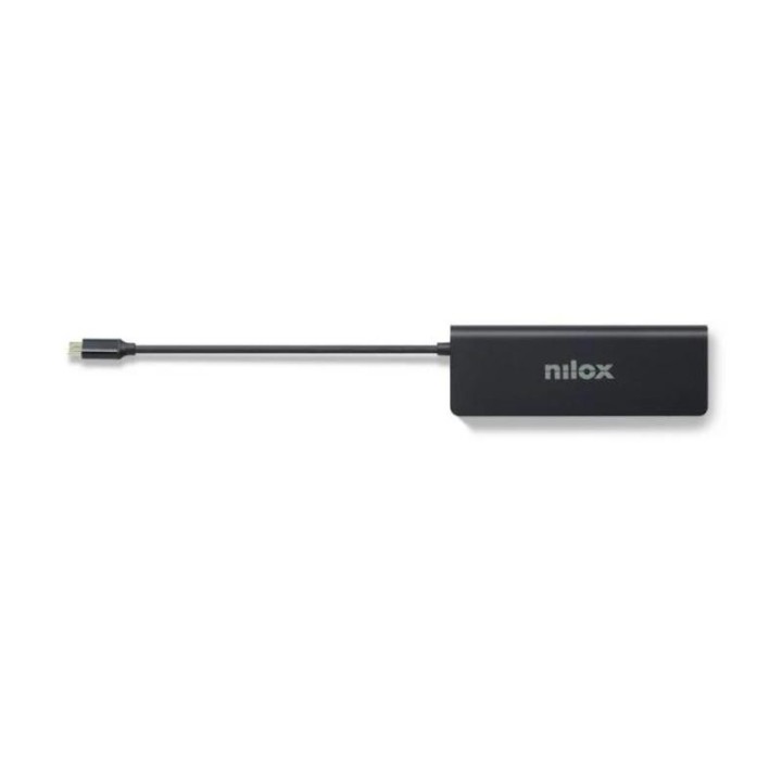 nilox docking station usbc 8 en 1 dual 4k 1000mbps