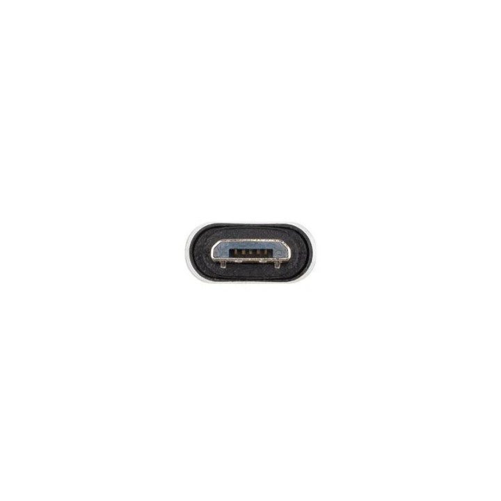 nanocable adaptador micro usb/m a usb c/h aluminio