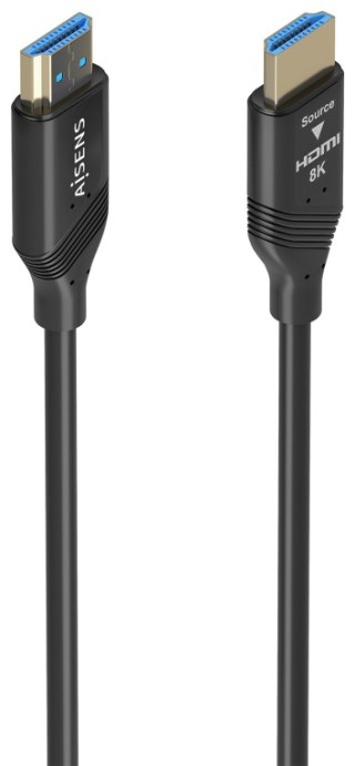 cable hdmi aisens v2.1 optico activo aoc 8k60hz 48gbps a/m a/m 15m negro