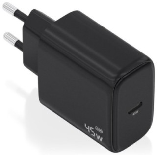 cargador aisens gan 45w 1xusb c pd3.0 negro
