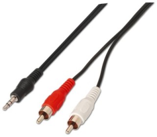 cable audio aisens estereo jack 3.5 m 2xrca m negro 1.5m