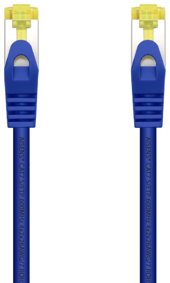 cable red aisens latiguillo rj45 lszh cat.7 sftp pimf 25cm azul