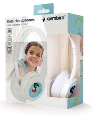 auriculares gembird mhp jr w infantil blanco alambrico jack 3.5mm