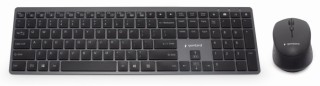 combo teclado raton gembird business slim retroiluminado inalambrico pt negro