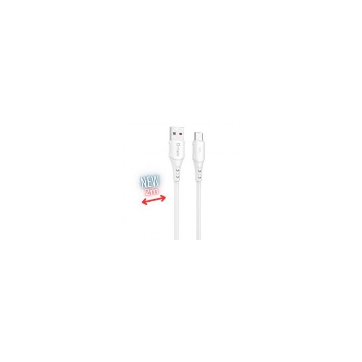 qcharx international cable qcharx athens usb tipo c a usb tipo a   2m   pvc blanco