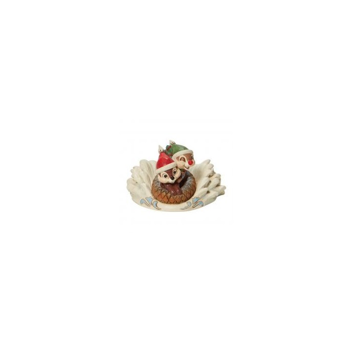 enesco figura enesco disney chip & dale en trineo navide?o