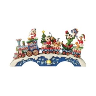 enesco figura enesco disney mickey y sus amigos tren navide?o led