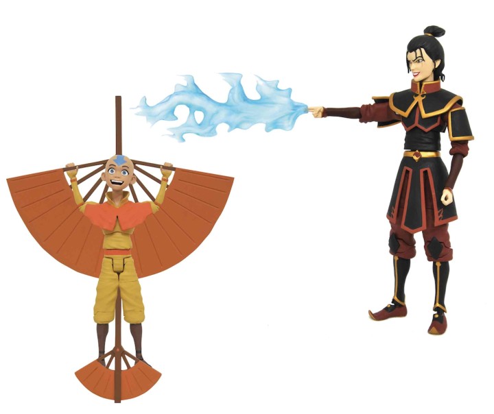 diamond collection surtido figuras diamond collection avatar the last airbender aang & azula 6 unida