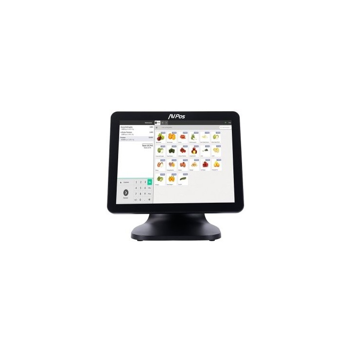 ordenador tpv avpos k5000 negro 15" tactil capacitivo intel n100 8gb 128gb ssd wifi rs232