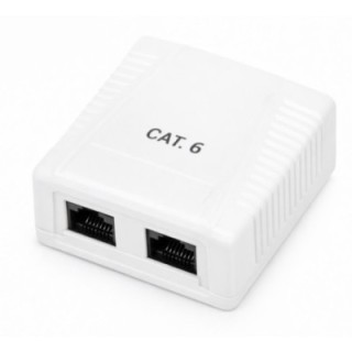phasak roseta de superficie phasak cat 6 utp caja 2 puertos hembra rj45