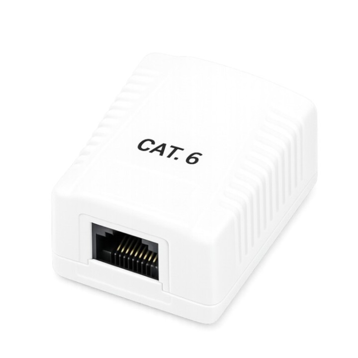 phasak roseta de superficie phasak cat 6 utp caja 1 puerto hembra rj45
