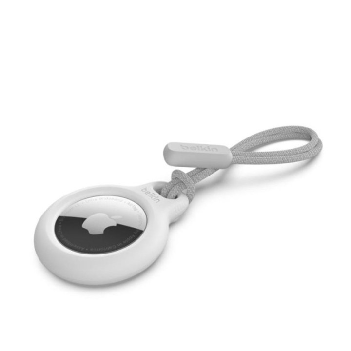 belkin llavero belkin f8w974btwht apple airtag blanco con correa