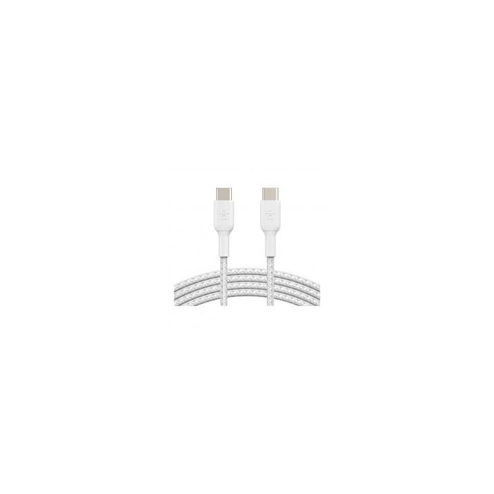 belkin cable usb tipo c belkin 1m    macho   macho    blanco trenzado 2 unidades