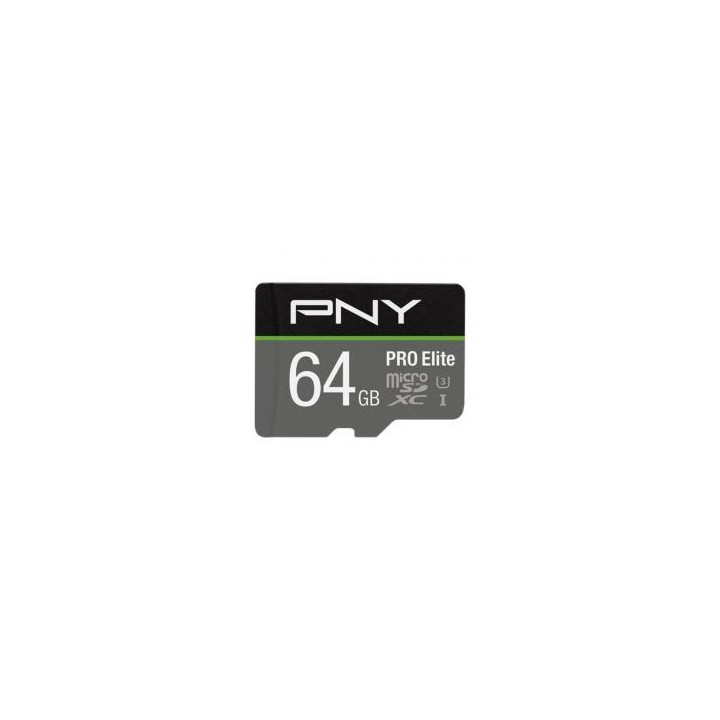 pny tarjeta memoria micro sd pny 64gb elite uhs   i c10 microsdxc