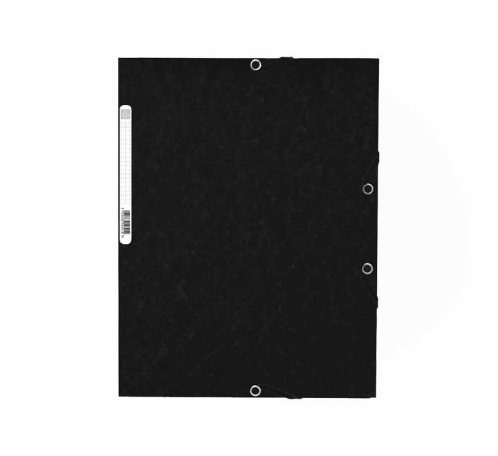carpeta gomas carton exacompta 3 solapas negro