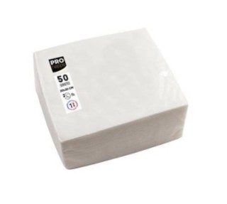 paq. 50 servilletas pronappe 20x20 blanco