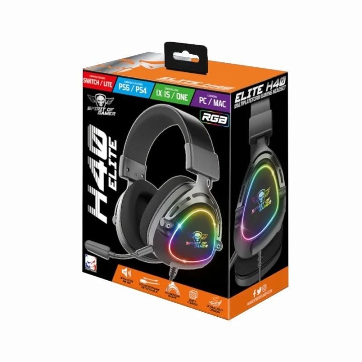 spirit of gamer auriculares elite h 40 negro