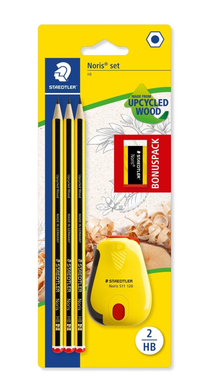 bl. 3 lapices staedtler noris 120 2+goma+afila dep