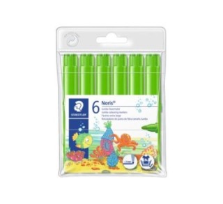 b. 6 rotulad. staedtler noris jumbo 340 ver cl