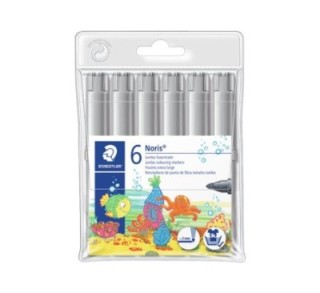 b. 6 rotulad. staedtler noris jumbo 340 gris