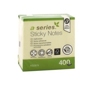 cubo notas sticky a series 400h 75x75mm amarillo
