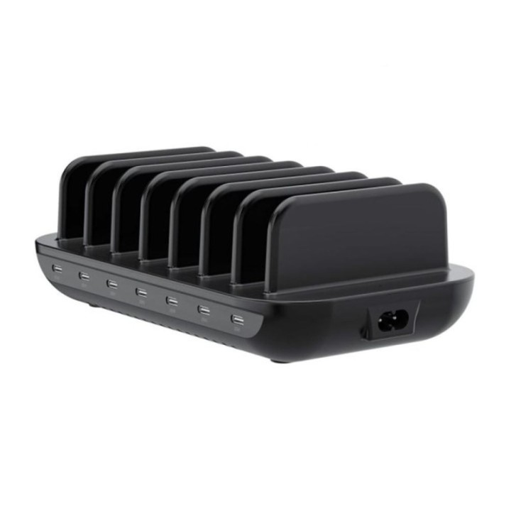 conceptronic estacion de carga usb conceptronic 160w ozul07b 7xusb   c pd