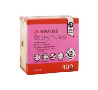 cubo notas sticky a series 400h 75x75mm neon