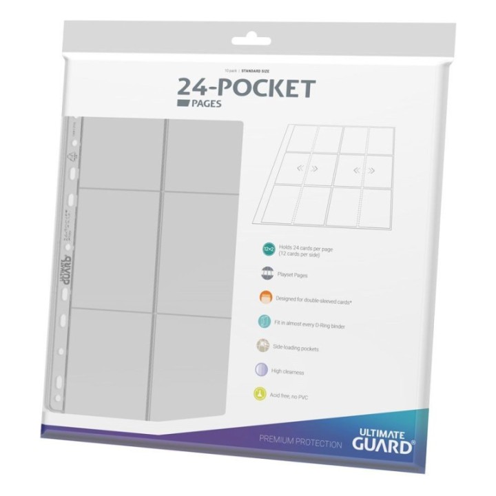 ultimate guard carpeta transparente ultimate guard de 24 bolsillos y cuatro filas de p?ginas   carga