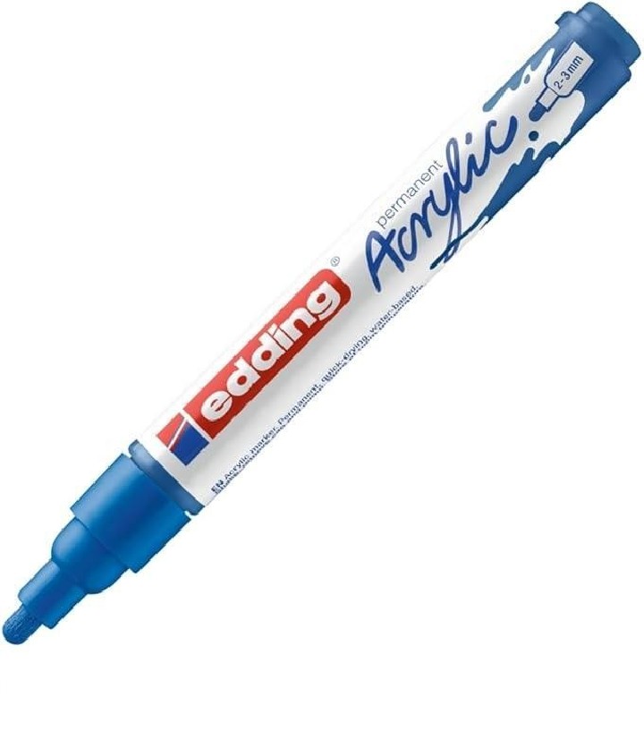 marcad. perm acrilico edding 5100 2 3mm azul