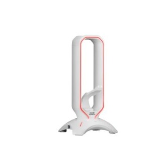 soporte mars gaming mhhpro white para auriculares con hub usb 3.0 2p y bungee pra mouse con iluminac