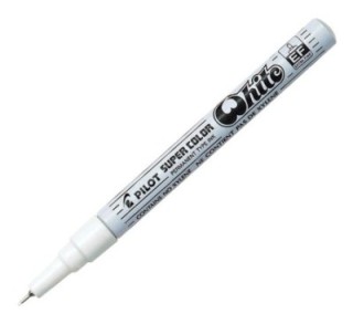 rotulador pilot super color blanco punta f