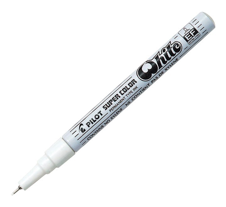 rotulador pilot super color blanco punta f