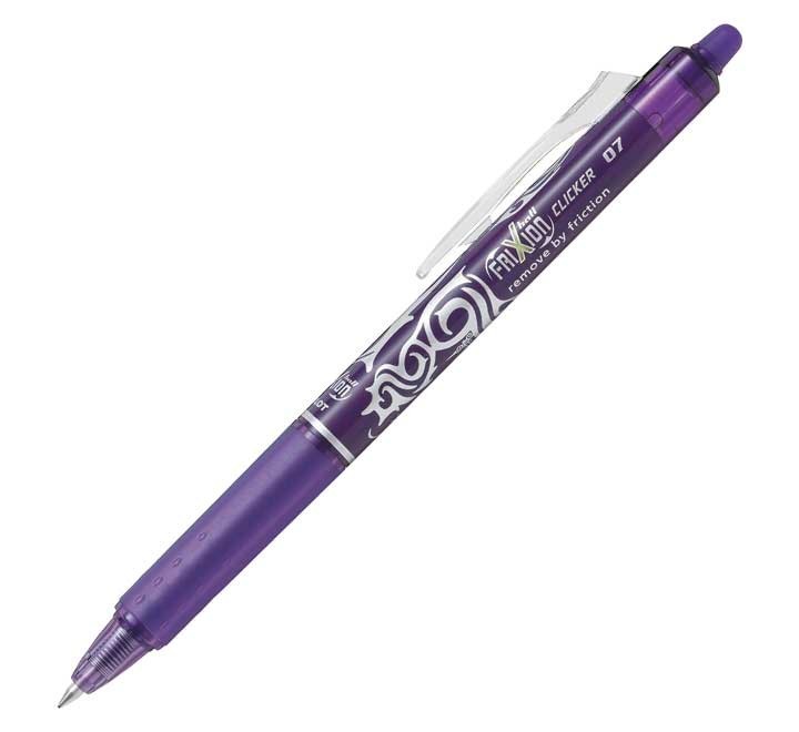 boligrafo retr. pilot frixion clicker 0.7mm viol