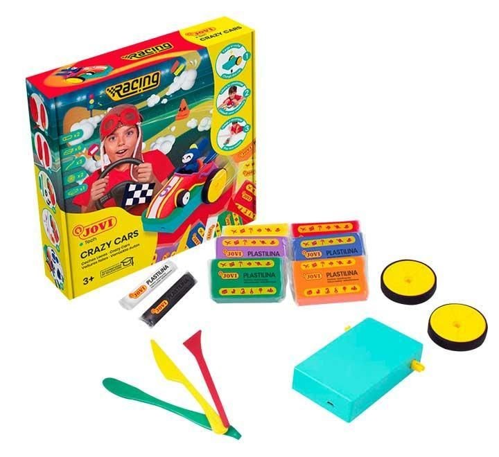 kit plastilina jovi crazy cars jovitech racing